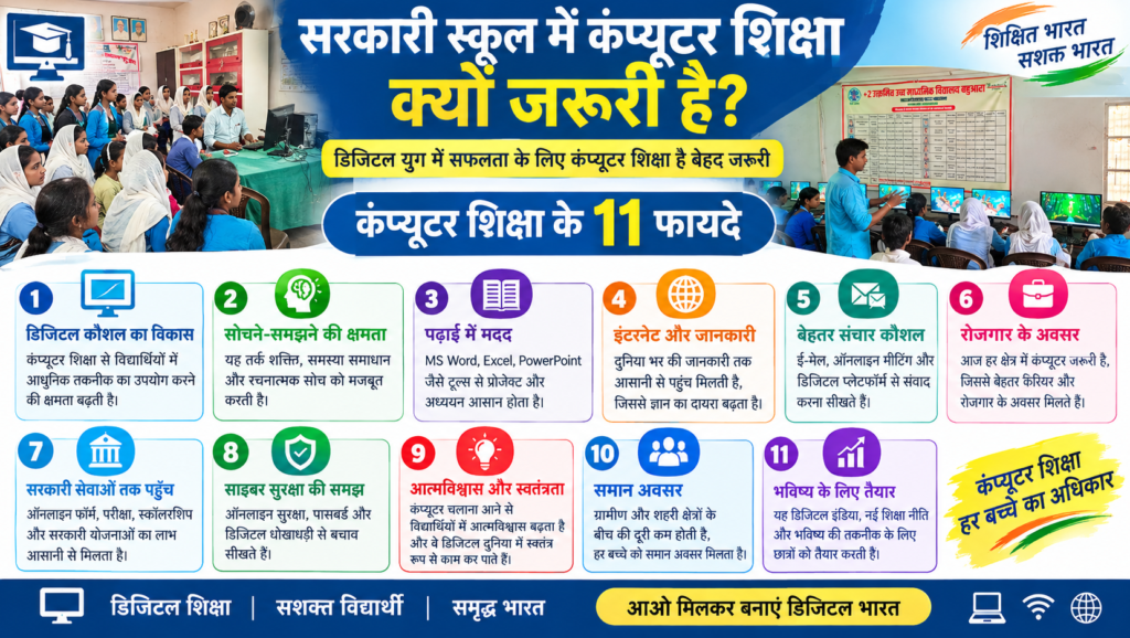 सरकारी स्कूल में कंप्यूटर शिक्षा क्यों जरूरी है?